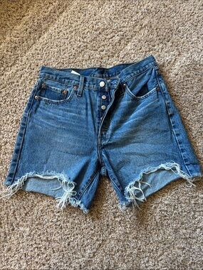 Levi’s Classic Women’s High-Rise Distressed Denim Shorts